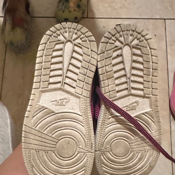 Nike Kids' Navy, Orange, and Pink Sneakers - Picture 3 of 4